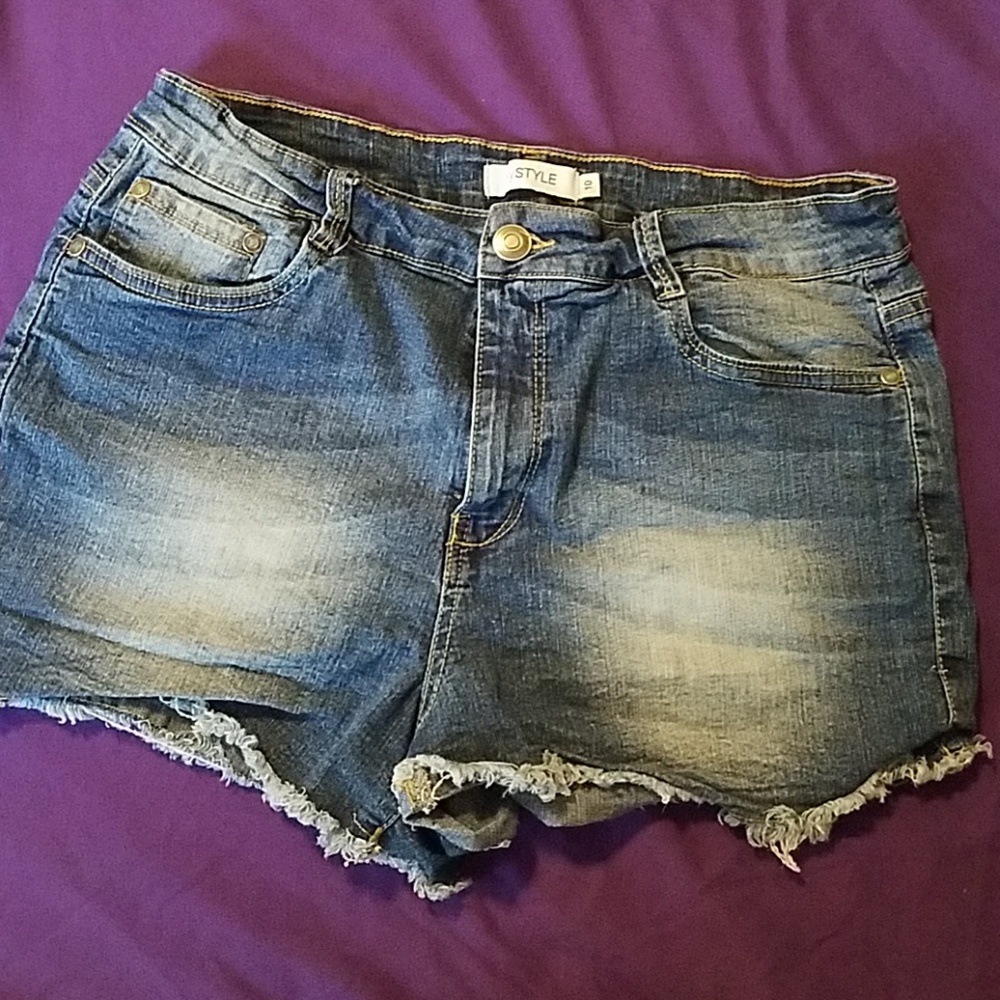 Women's blue jean shorts